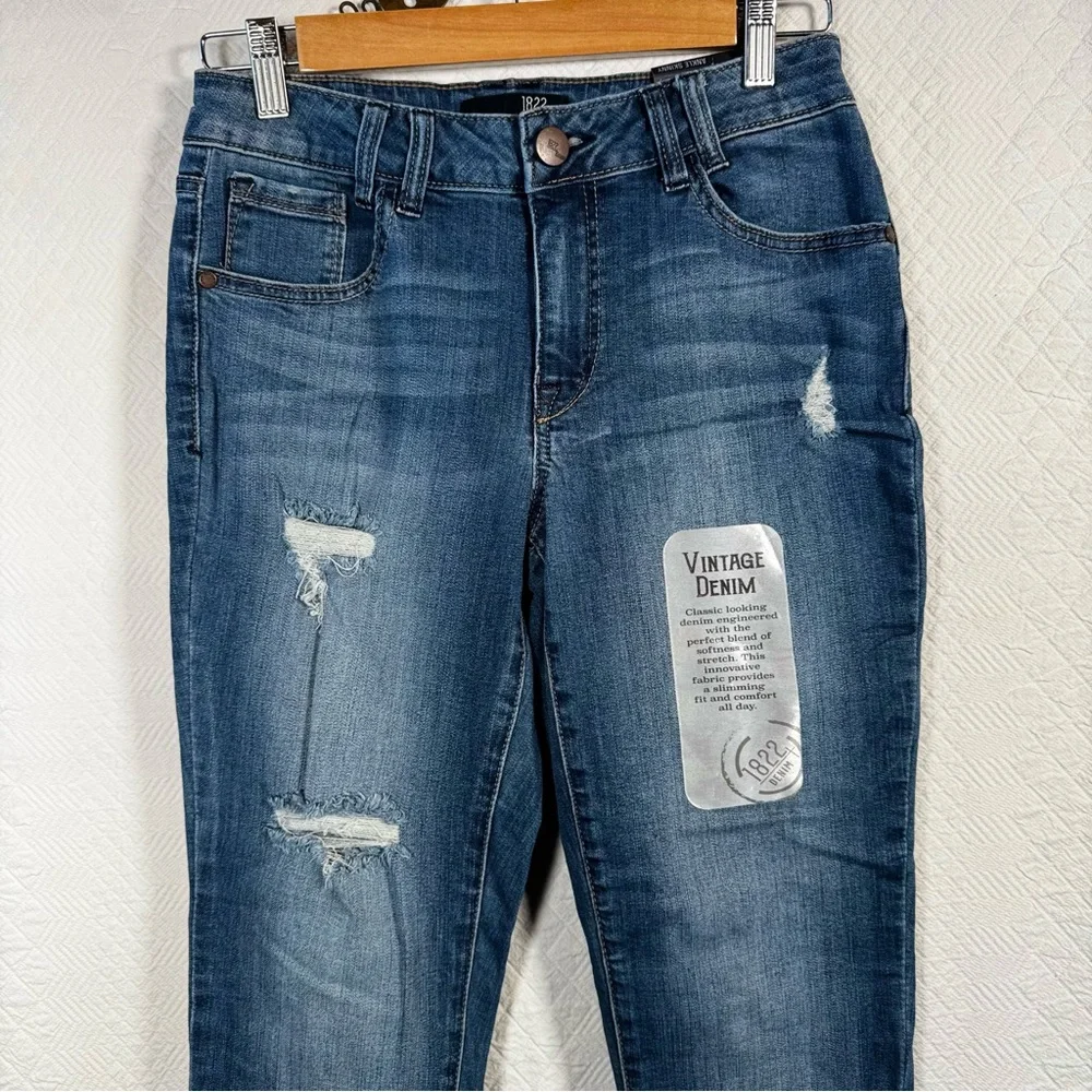 NEW 1822 Denim skinny ankle blue jeans size 6 - Picture 3 of 9